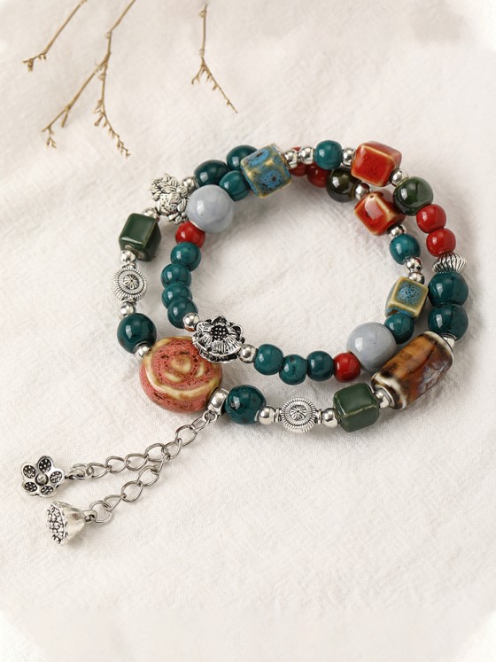 Retro style retro ceramic bracelet beads