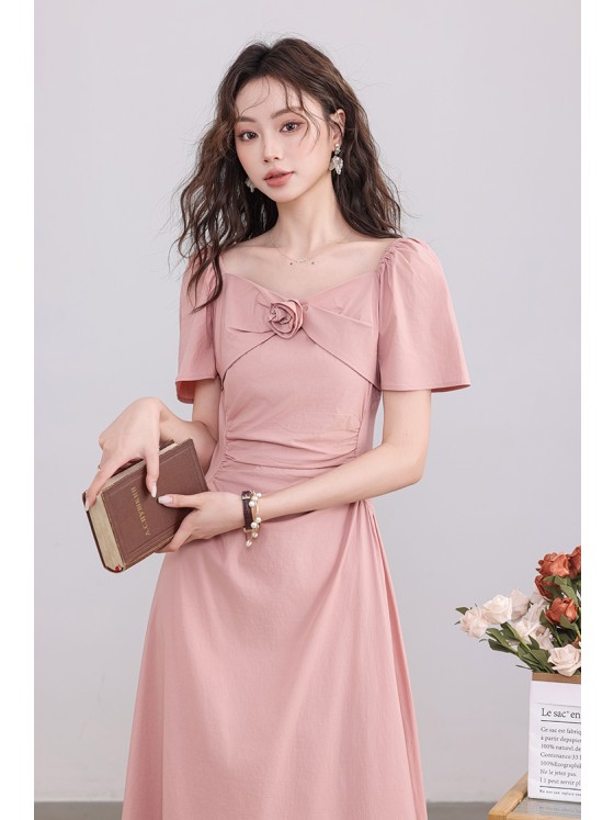 【Cream Rose】New Fashionable Slim Date Dress for Women in Summer