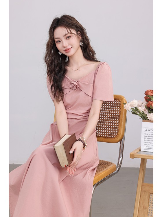 【Cream Rose】New Fashionable Slim Date Dress for Women in Summer