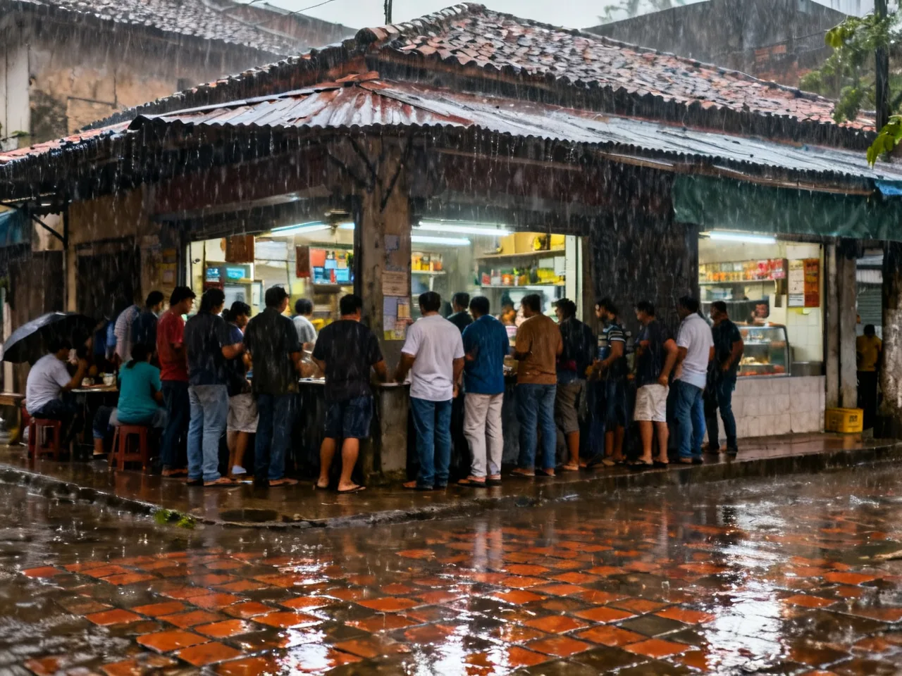 一场突来的雨，让我在中国学会把屋檐下当成一种临时公共空间