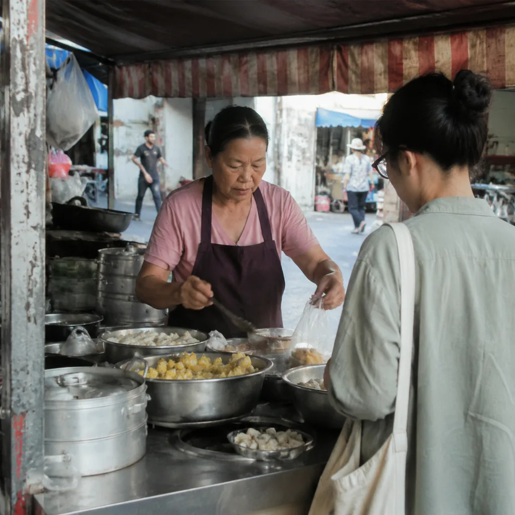 What I Learned Ordering Breakfast and Street Snacks Beside a Chinese Wet Market