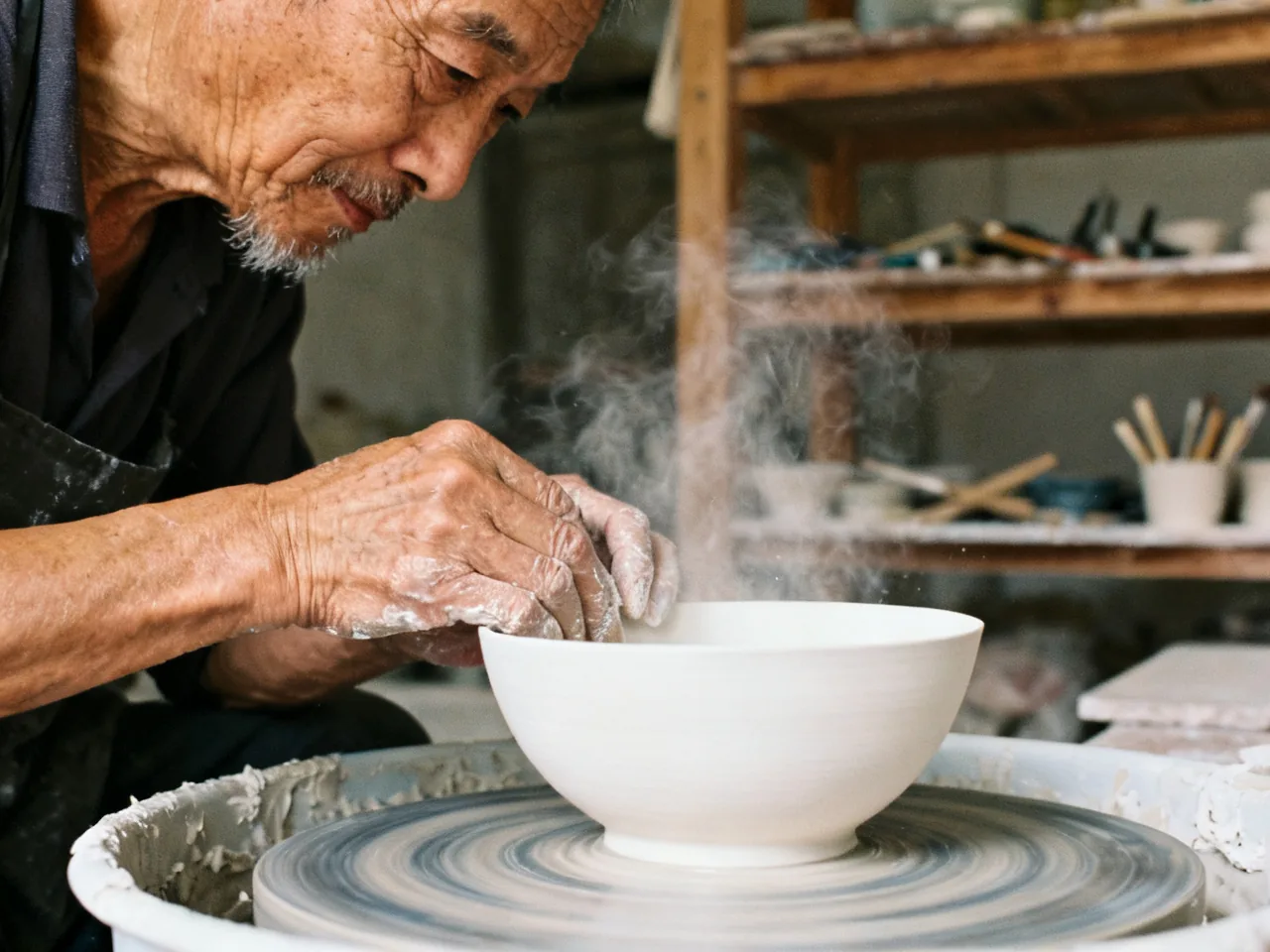 Watching a Bowl Be Born in Jingdezhen: Kiln Fire, White Clay Dust, and a Master's Hands