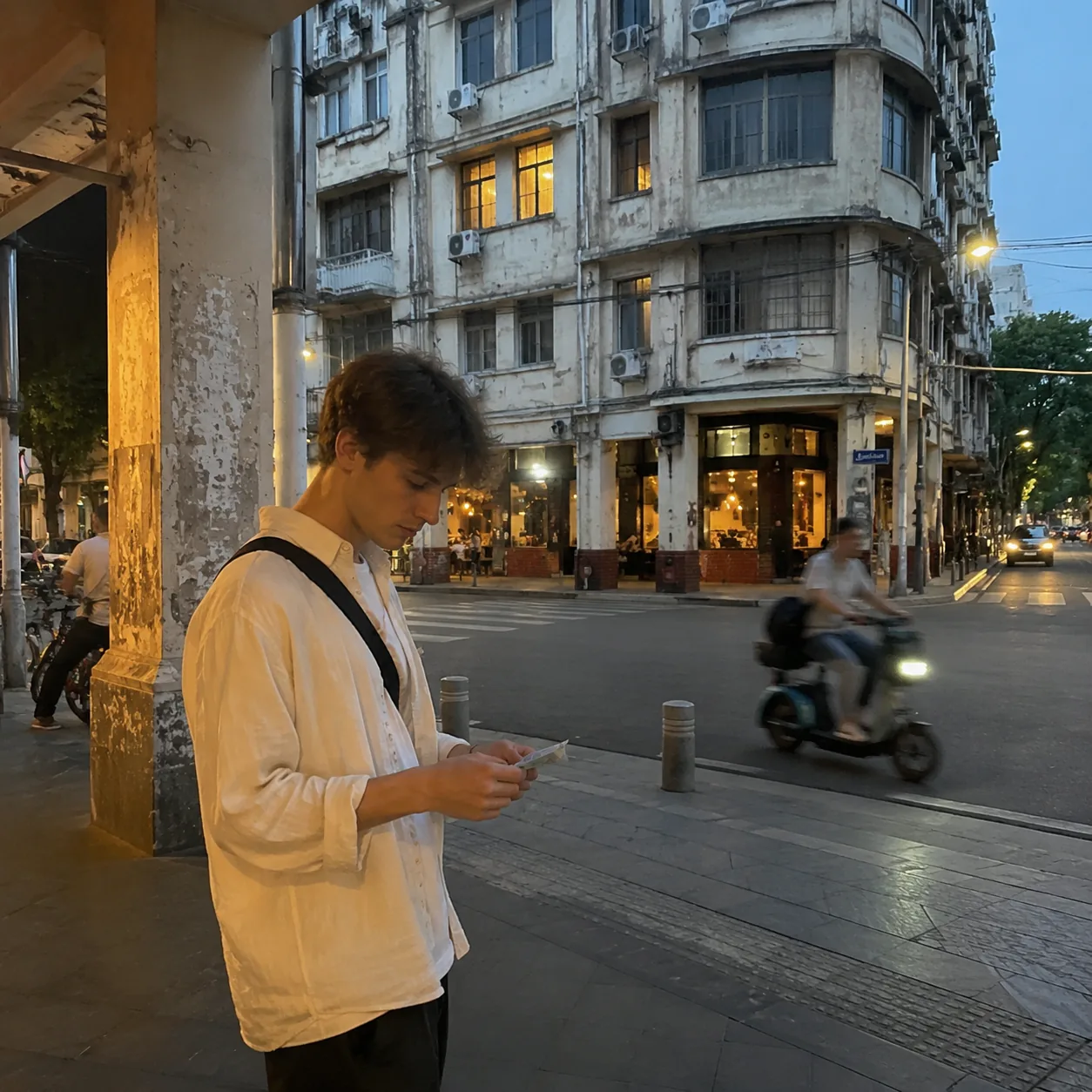 开元路那盏旧灯亮起来时,我才走进厦门的夜里