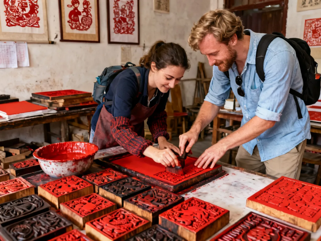 Woodblock New Year Print Experience: The First Time I Saw New Year Spirit Printed onto Paper