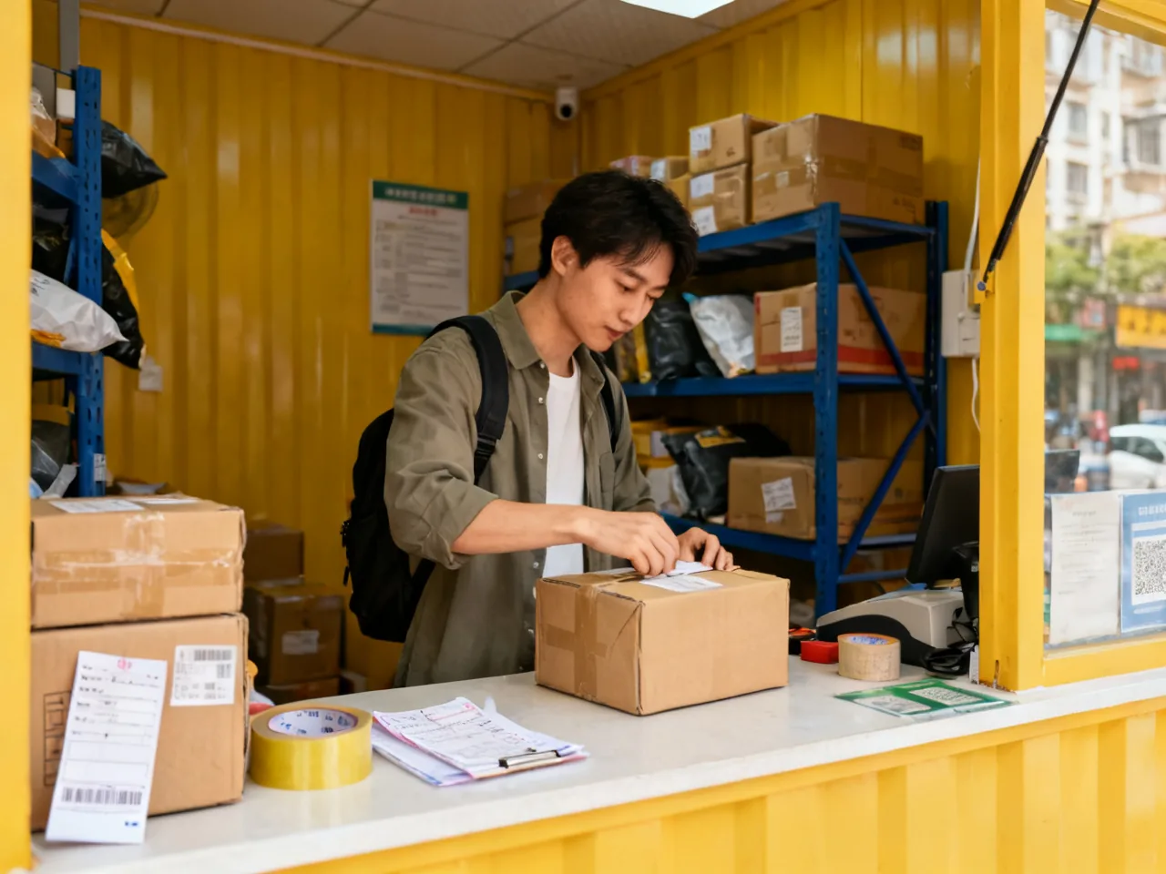My First Time Shipping a Parcel in China: Boxes, Tape, and ID Checks