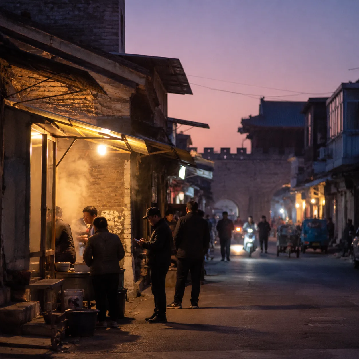 The Steam Outside an Old-City Soup Shop Held Me Before Luoyang’s Nightscape Did