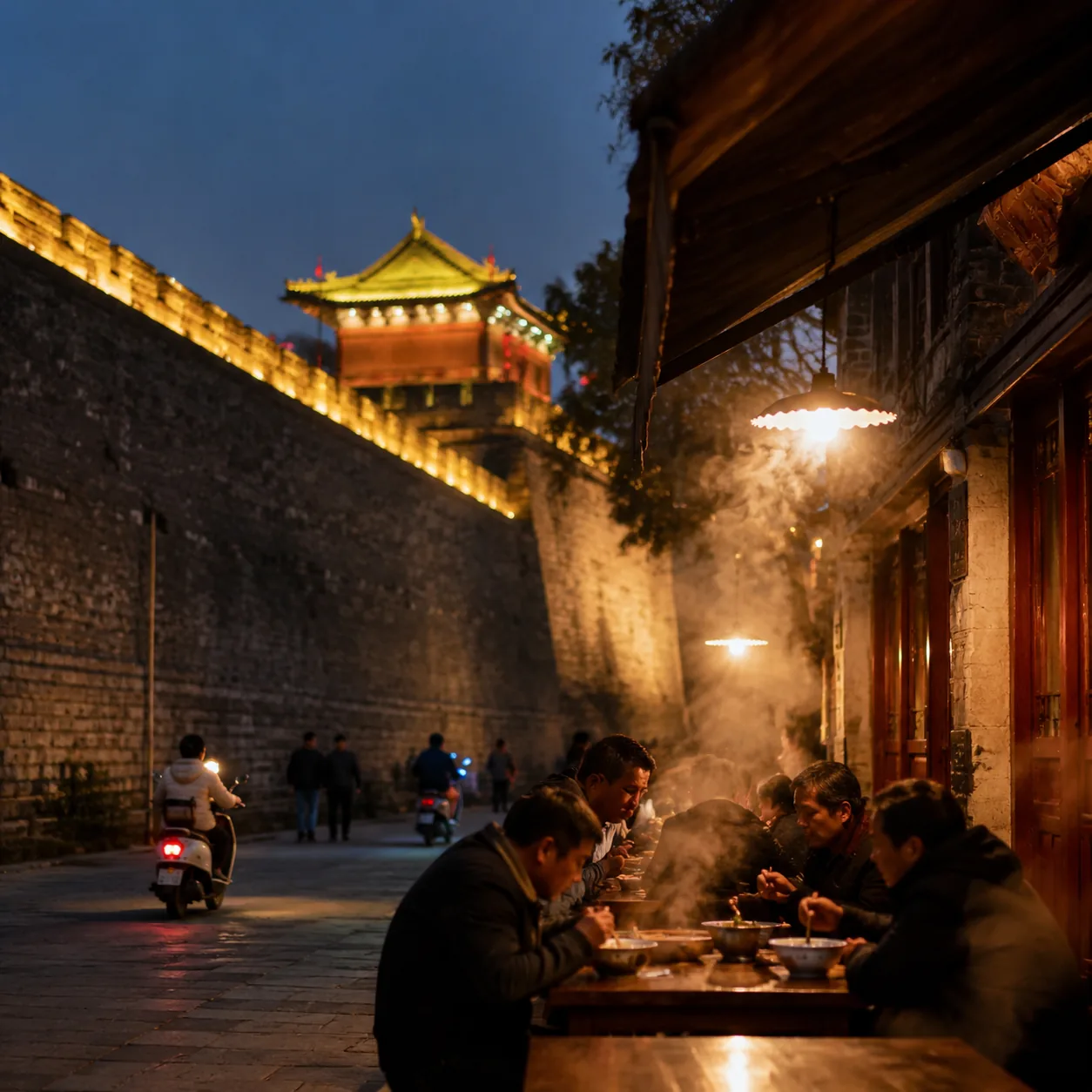 The Steam Outside an Old-City Soup Shop Held Me Before Luoyang’s Nightscape Did