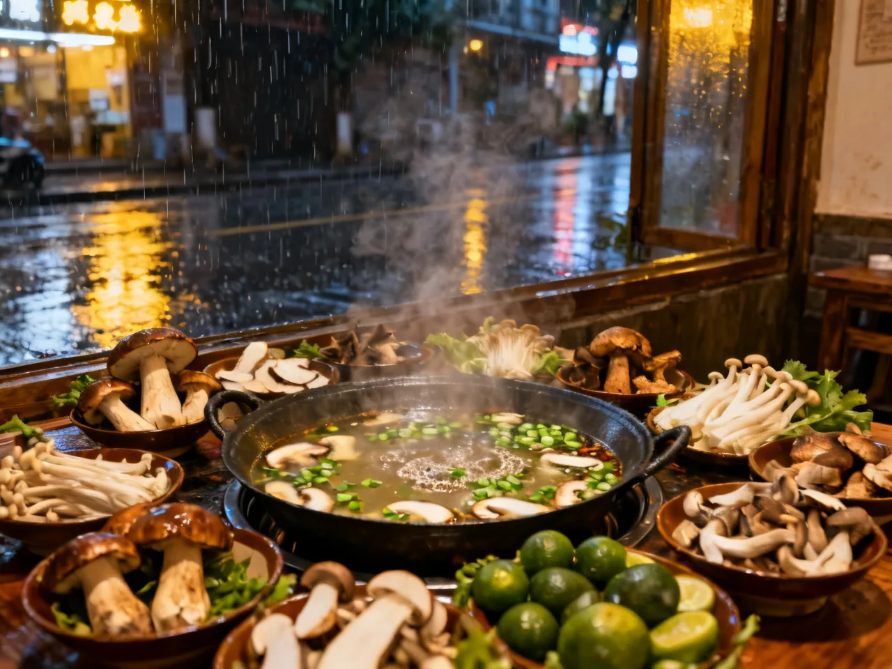 On a Rainy Night in Kunming, Mushroom Hot Pot Taught Me What Bright Freshness Means