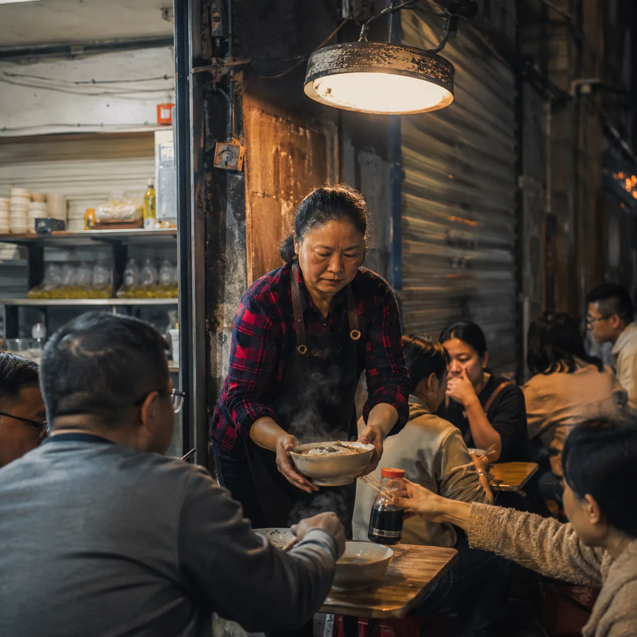 Once Night Falls on West Street in Quanzhou, One Round Lamp Can Warm Both Noodles and Human Feeling